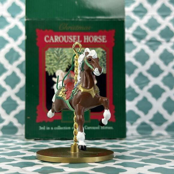 Hallmark Carousel Horse series Christmas Ornament Star And Ginger‎  2/4 1989 - Picture 4 of 16